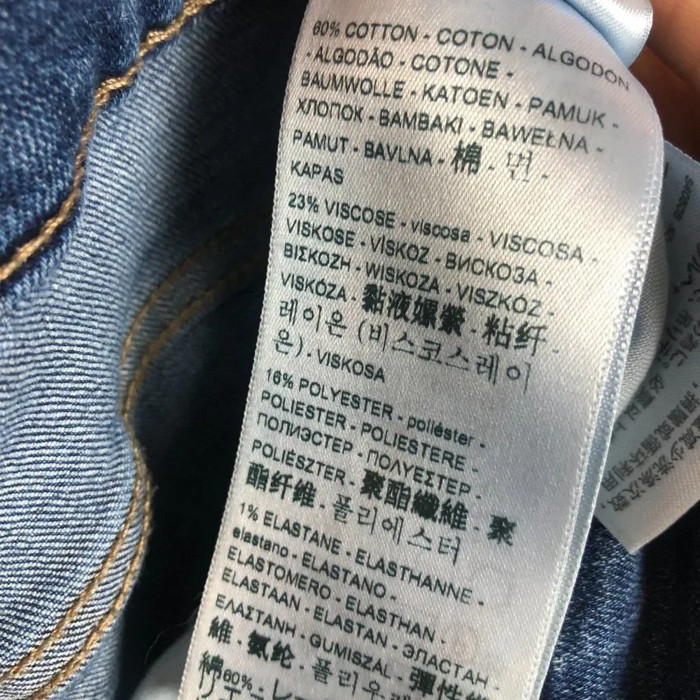 Levi's Classic Straight Denim Blue Jeans Women's Size 24W
